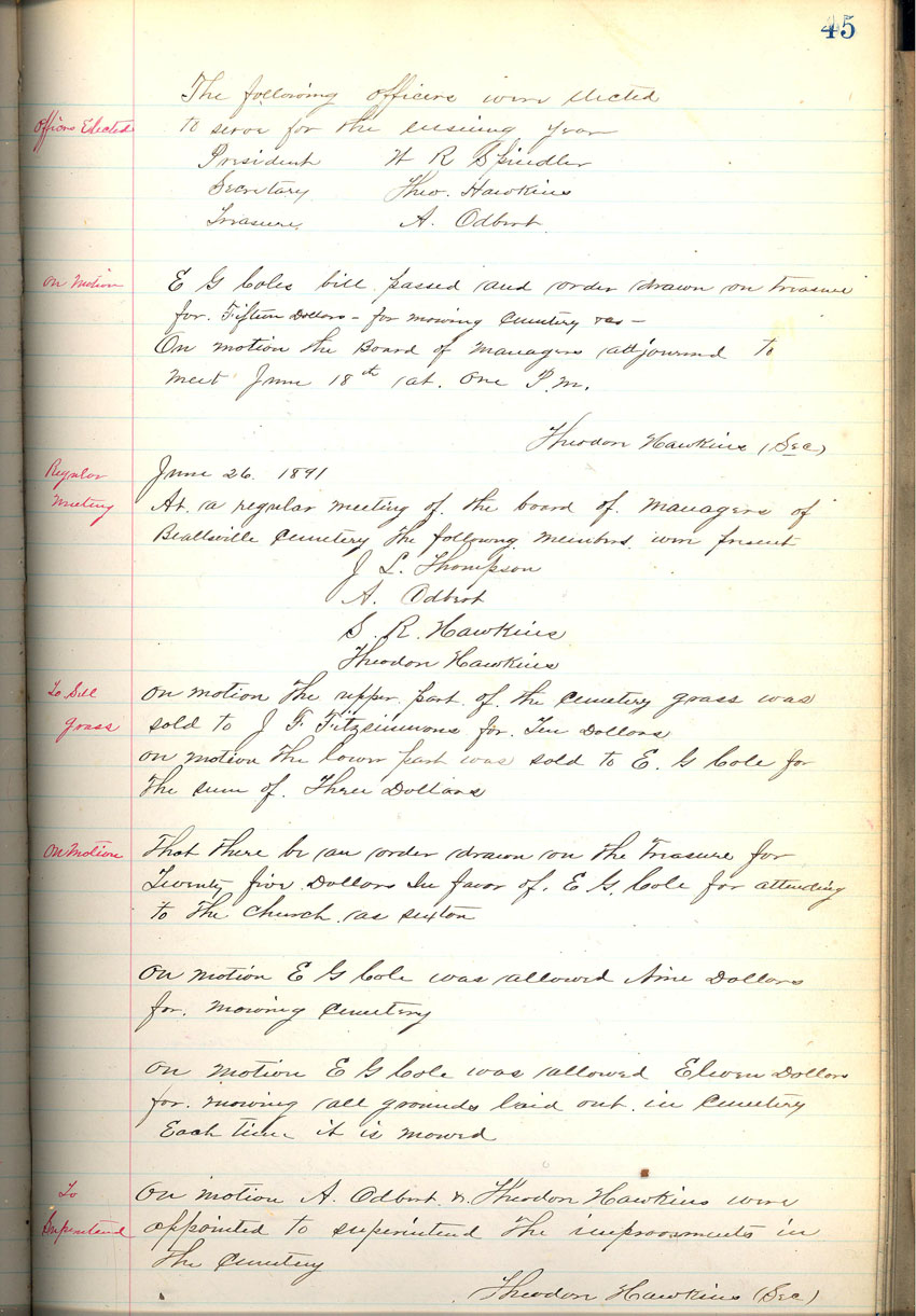 minute book